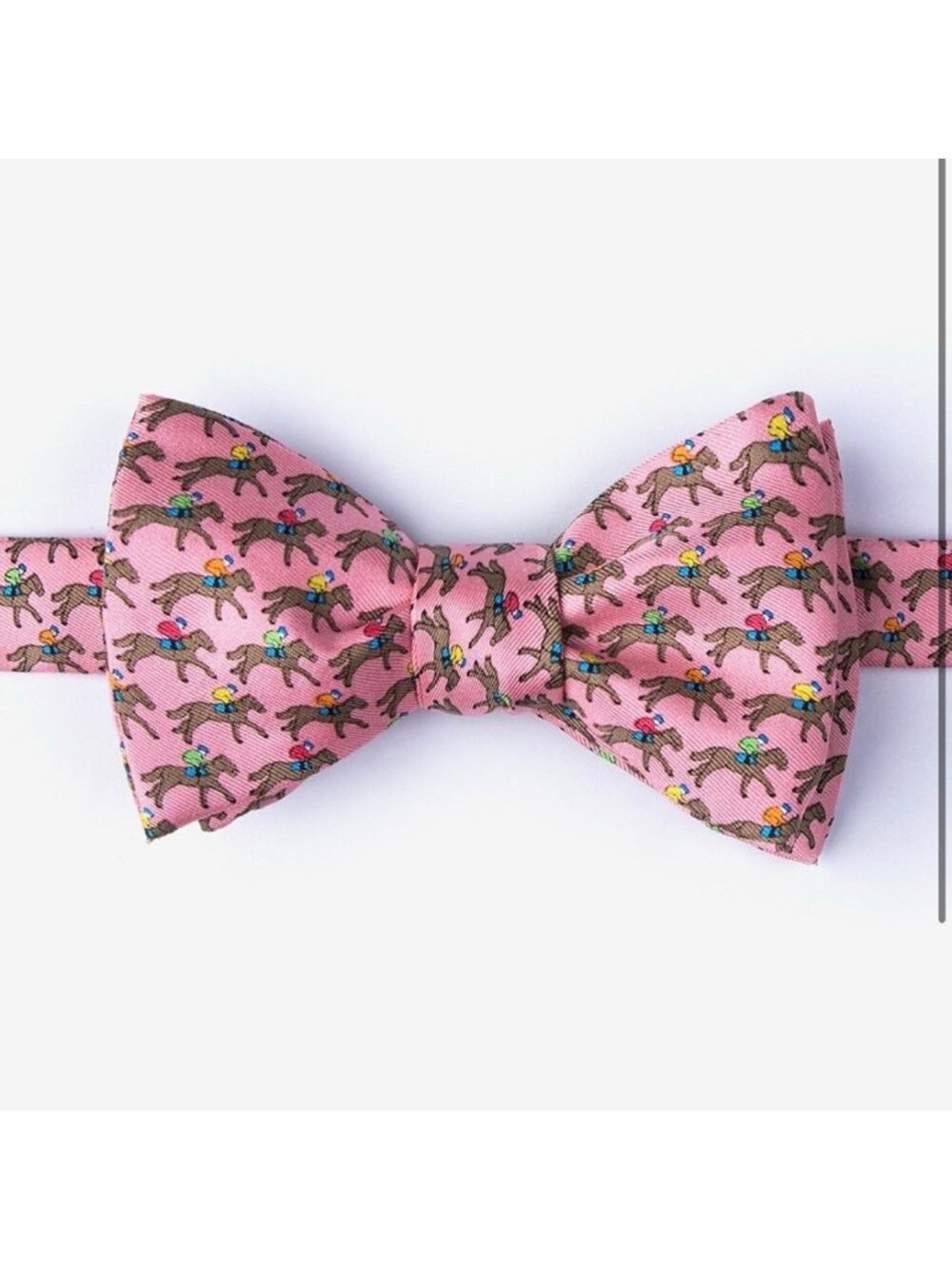 Alynn Neckwear silk one horse race derby bow tie
